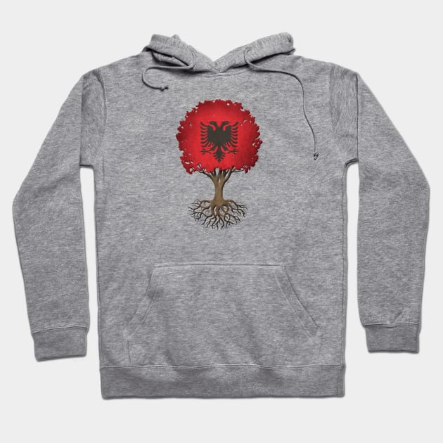 Tree of Life with Albanian Flag Hoodie by jeffbartels